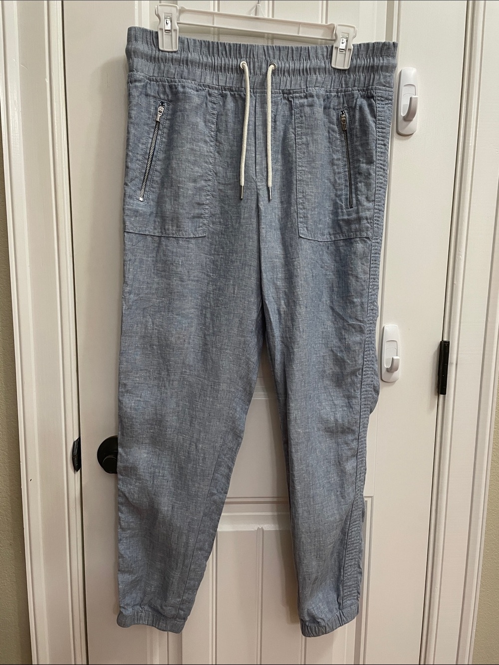 ATHLETA Cabo Linen Chambray Joggers Size 6